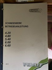 Fendt betriebsanleitung schnei gebraucht kaufen  Michendorf