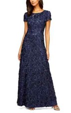Vestido Alex Evenings para mujer roseta línea A con detalle de lentejuelas talla 10 segunda mano  Embacar hacia Mexico