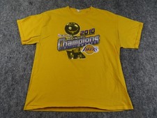 Camisa masculina Los Angeles Lakers GG amarela campeão das finais da NBA 2010 basquete Kobe, usado comprar usado  Enviando para Brazil