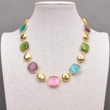 Colar gargantilha quadrada olho de gato cor mista contas de moeda escovadas folheadas a ouro 18 pol. comprar usado Colar gargantilha quadrada olho de gato cor mista contas de moeda escovadas folheadas a ouro 18 pol. comprar usado  Enviando para Brazil