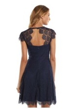 Vestido de festa Kash and Jess azul marinho renda tamanho médio manga esvoaçante em excelente estado usado comprar usado  Enviando para Brazil