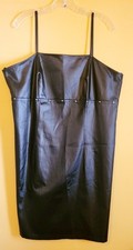 Vestido feminino Candy Rocket preto couro sintético cravejado 2X frete grátis comprar usado  Enviando para Brazil