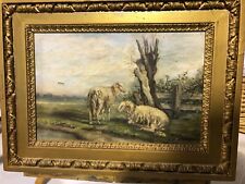 Huile toile moutons d'occasion  Sémalens