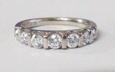 Conjunto de canais de ouro branco 14K aprox 0,75TCW pulseira de diamante - Tamanho 7 - 4g comprar usado Conjunto de canais de ouro branco 14K aprox 0,75TCW pulseira de diamante - Tamanho 7 - 4g comprar usado  Enviando para Brazil