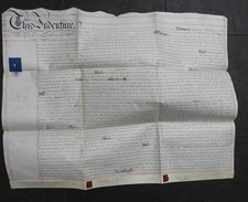 1864 antique indenture for sale  COLCHESTER