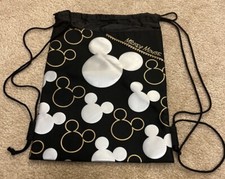 Mochila/bolsa tote estilingue orelhas de Mickey Mouse Disney 15x10,50” preta/prata, usado comprar usado  Enviando para Brazil