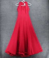 Vestido Victor Costa Feminino 4 Vintage Vermelho Cetim Decote V Sem Esqueletos, usado comprar usado  Enviando para Brazil