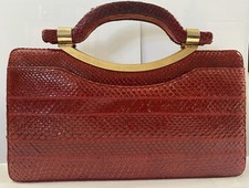 1950 vintage Sac  python cuir vintage sac reptile snake leather bag comprar usado  Enviando para Brazil