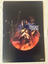 Pôster de filme personalizado Freddy Vs Jason 12” X 18” assinado pelo artista Devon Horror, usado comprar usado  Enviando para Brazil