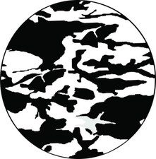 Cubierta de neumático de camuflaje en vinilo negro - blanco y negro - puerto de cámara opcional segunda mano  Embacar hacia Mexico
