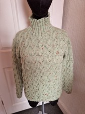 Hand knitted aran for sale  BLACKPOOL