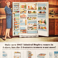 1966 Admiral Duplex Geladeira Publicidade Eletrodomésticos Vintage DWJJ11 comprar usado  Enviando para Brazil
