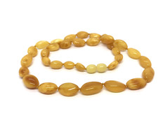 Usado, Colar de âmbar gema de ovo contas de feijão presente joias âmbar báltico natural 14,2g 1241 comprar usado  Enviando para Brazil