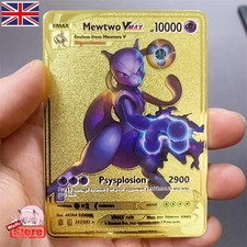 Pokemon Card Mewtwo VMAX Gold Metal Card - CARTA IN METALLO TCG comprar usado  Enviando para Brazil