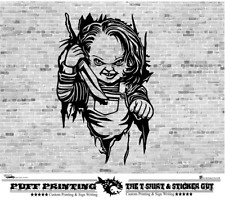 Plantilla de terror Chucky pegatinas de miedo decoración artística payaso habitación cocina casa artesanía segunda mano  Embacar hacia Mexico