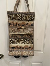 Sacola tote rolante JADE safári africano tapeçaria compras viagem rodas dobráveis comprar usado  Enviando para Brazil