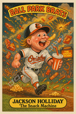 Jackson Holliday como "The Snack Machine" - Cartão de arte paródia BALLPARK BRATS comprar usado  Enviando para Brazil