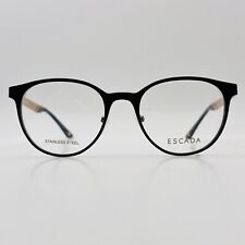 Escada Brille Damen rund schwarz braun Panto Logo Mod. VES 886 NEU comprar usado  Enviando para Brazil