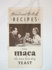 1939 tried & tested recipes using MACA the new fast dry yeast cookbook pamphlet, usado comprar usado  Enviando para Brazil