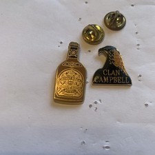 Lote de 2 pinos de lapela de metal Whisky Chivas Regal Clan Campbell comprar usado  Enviando para Brazil