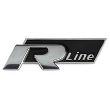 Für R Line Chrom und Schwarz Glanz Heck Emblem Emblem Neu comprar usado  Enviando para Brazil