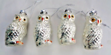 Silver glass owls for sale  LONDON