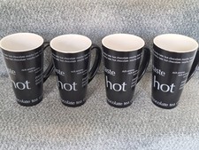 Lot of 4 Large Rayware Expressions Hot Chocolate/ Coffee Mugs, Ceramic 15cm Tall for sale  THORNTON-CLEVELEYS