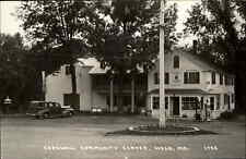 Cartão postal foto real Weld Maine ME Woodie posto de gasolina centro comunitário c1950 comprar usado  Enviando para Brazil