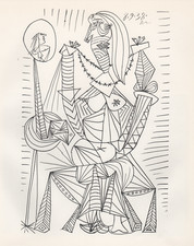 Pablo Picasso - Mujer desnuda sentada con collar - Litografía comprar usado Pablo Picasso - Mujer desnuda sentada con collar - Litografía comprar usado  Enviando para Brazil