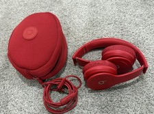 Fones de ouvido Beats Solo HD com fio vermelho na orelha Beats By Dre estojo vermelho e fio comprar usado  Enviando para Brazil