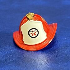 Berloque miniatura Texaco estrela bombeiro capacete de bombeiro pendurado plástico vermelho comprar usado  Enviando para Brazil