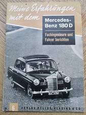 Mercedes 180 D MEINE ERFAHRUNGEN 44S 1958 BAND 6 Deutsch Prospekt Brochure 457 comprar usado  Enviando para Brazil