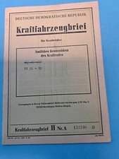 Ddr kfz brief gebraucht kaufen  Weißenfels
