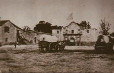 Cartão postal The Alamo San Antonio Texas 1868 US Army Quarter, bandeira da história americana comprar usado  Enviando para Brazil