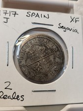 Moeda cruz colonial 1717 Espanha prata 2 reais Segóvia espanhola 1700 comprar usado  Enviando para Brazil
