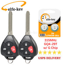 2 substitutos para 2010 2011 2012 2013 Toyota Corolla carro chaveiro controle remoto + chip G comprar usado  Enviando para Brazil
