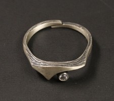 schöner 925er Silber Ring mit Bergkristall Nordform, Grösse 58 verstellbar comprar usado  Enviando para Brazil