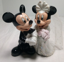 Estatueta de porcelana/topper de bolo Disney Mickey e Minnie Mouse noiva e noivo comprar usado  Enviando para Brazil