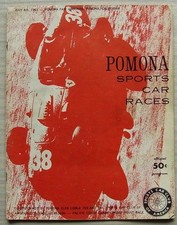 POMONA, CALIFÓRNIA 8/9 de julho de 1961 SPORTS CAR RACES Programa Oficial A4, usado comprar usado  Enviando para Brazil