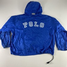 Jaqueta polo esportiva Ralph Lauren masculina GG com capuz pulôver corta-vento anos 90 náilon vintage comprar usado  Enviando para Brazil