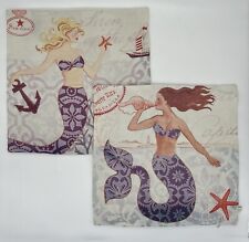 Mermaid throw pillow for sale  Shipping to Ireland