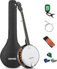 🪕 Donner DBJ-200 Banjolele Tenor Banjo Tamanho Completo 5 Cordas com Afinador de Bolsa Gig comprar usado  Enviando para Brazil
