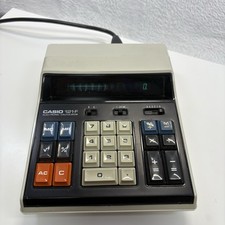 Calculadora eletrônica de mesa Casio 121-F com cabo de alimentação vintage funcionando comprar usado  Enviando para Brazil