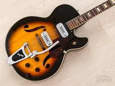 1959 Harmony Meteor H70, Guitarra Vintage Sunburst da Marca Aérea, Folhas Douradas, usado comprar usado 1959 Harmony Meteor H70, Guitarra Vintage Sunburst da Marca Aérea, Folhas Douradas, usado comprar usado  Enviando para Brazil