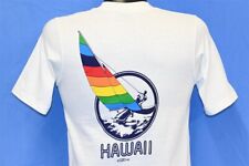 Camiseta vintage anos 80 HAVAÍ VELEIRO ARCO-ÍRIS VELA LOUCA 2 LADOS PEQUENA P comprar usado  Enviando para Brazil