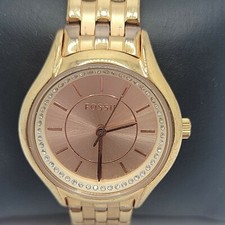 Relógio de pulso feminino Fossil FSBQ1591 ouro aço inoxidável mostrador analógico quartzo DE83 comprar usado  Enviando para Brazil