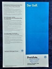 Golf preisliste 1991 gebraucht kaufen  Vechta