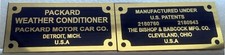 Conjunto de placas de ar condicionado Packard bronze clima Bishop & Babcock condicionamento comprar usado  Enviando para Brazil