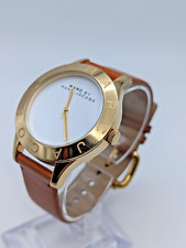 Relógio MARC by Marc Jacobs MBM1218 pulseira de couro marrom tom dourado nova bateria comprar usado  Enviando para Brazil