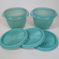 Usado, Tupperware 886 recipientes de armazenamento com tampas 1 EXTRA 4" Servalier azul claro azul-petróleo comprar usado  Enviando para Brazil